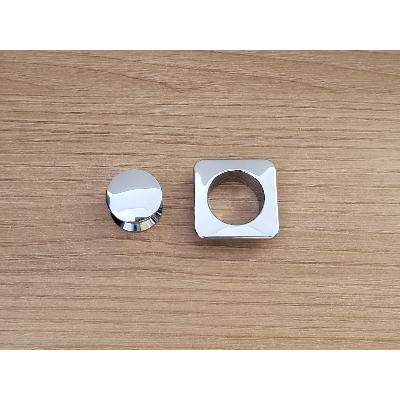 Bouton de meuble chrome CARRE