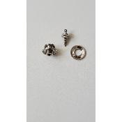 Bouton pression chrome porte coulissante 