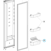 Balconnet range bouteille réfrigérateur dométic RML 10.4